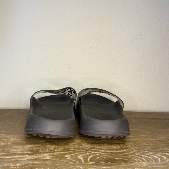 MICHAEL Michael Kors Gilmore Logo Print PVC Slide Sandal Womens  Size 9.5